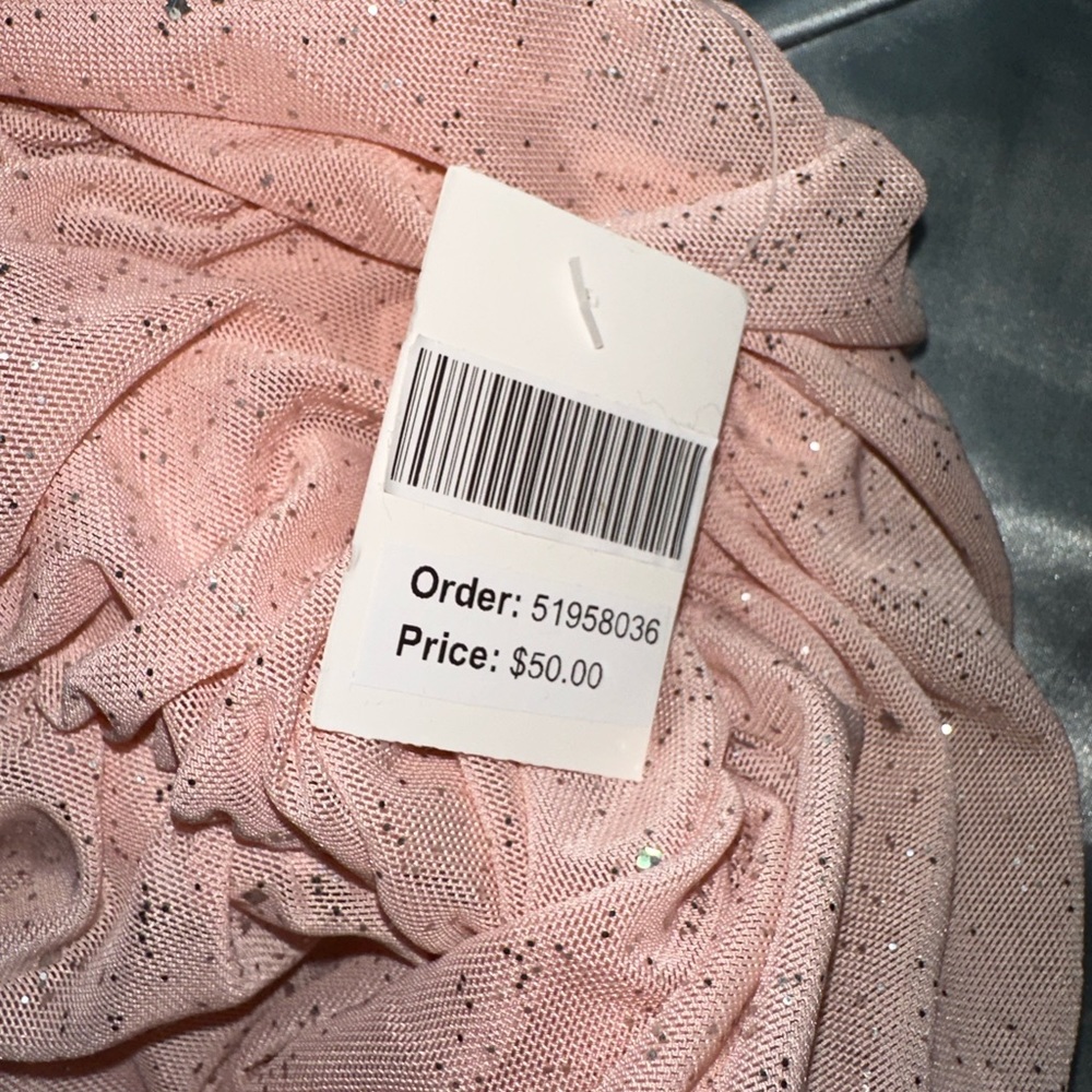 NWT MINI DRESS baby pink sparkles dress - Picture 2 of 3